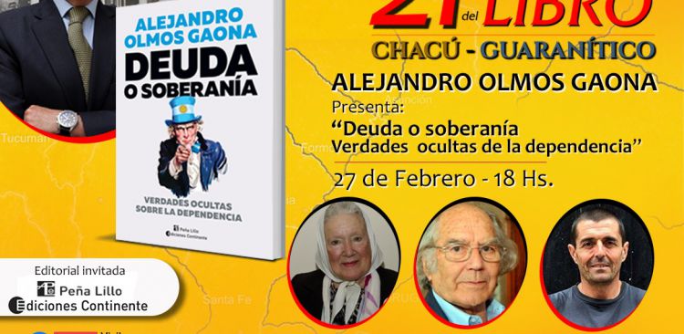 Afiche de la presentacion del libro 'Deuda o soberania'