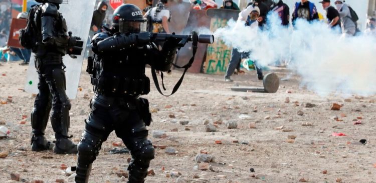 Represión en Colombia.