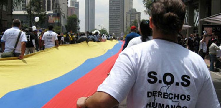 Marcha por los Derechos Humanos en Colombia.