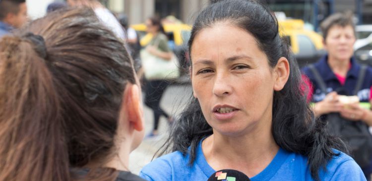 María Castillo, referenta de la Cooperativa Jóvenes en Progreso y el MTE-CTEP